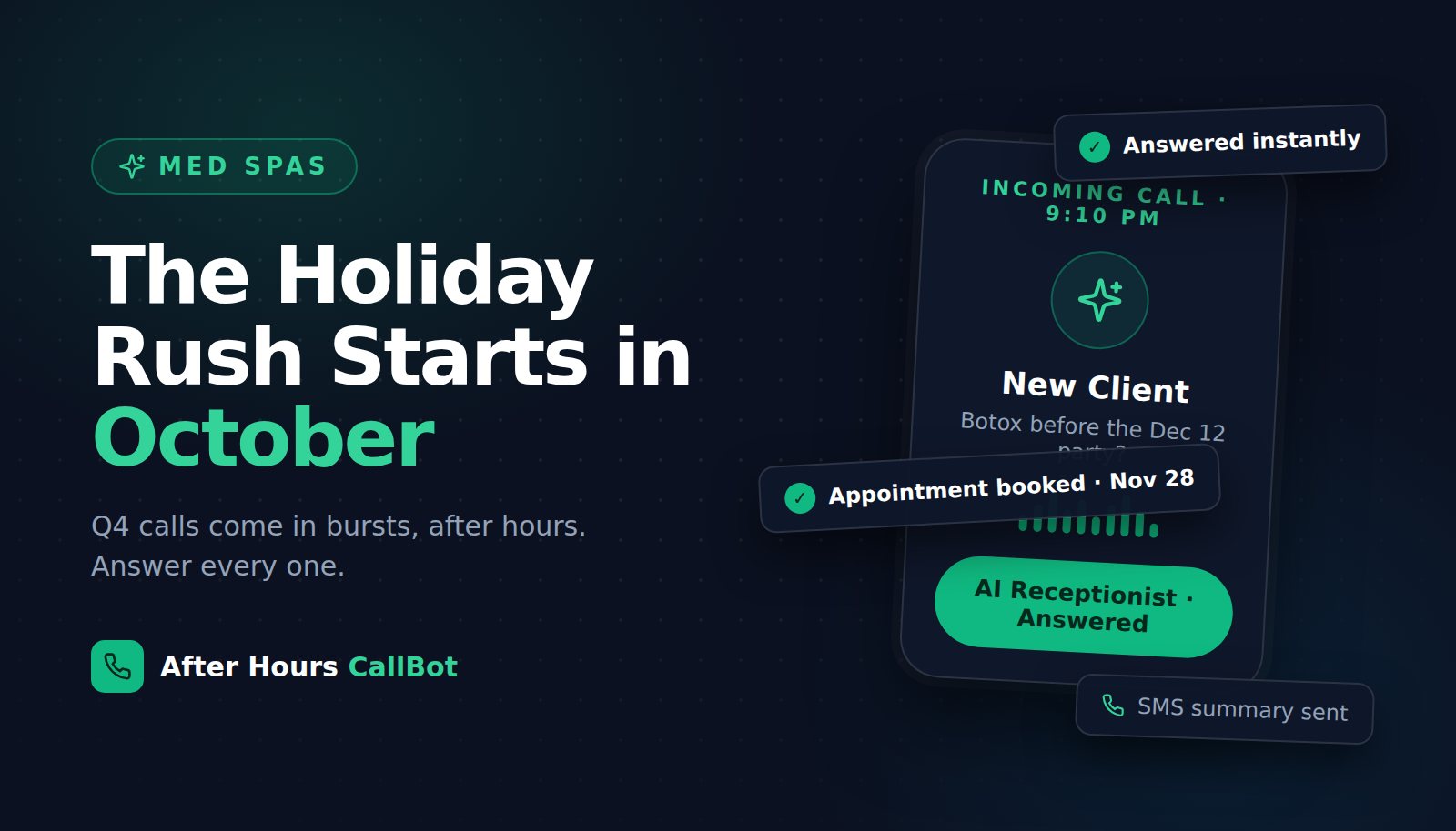 The Holiday Botox Rush Starts in October. So Do the Missed Calls.