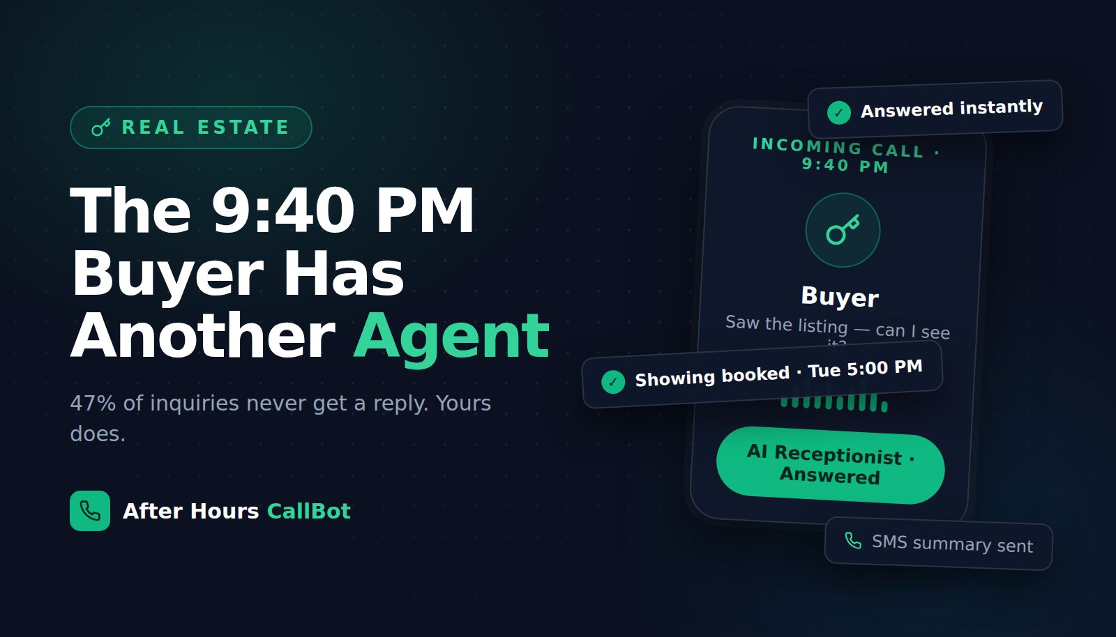 The Buyer Who Called at 9:40 PM Already Has Another Agent